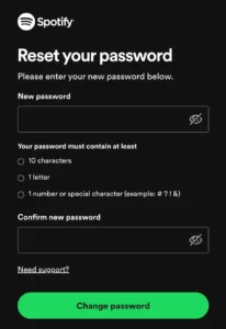 enter new password